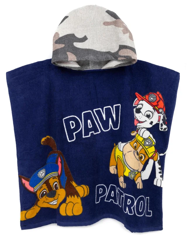 Vanilla Underground Paw Patrol Boys Multicoloured Poncho Towel (One Size)