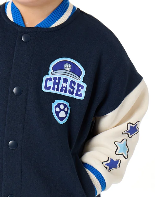 Vanilla Underground Paw Patrol Boys Blue Chase Varsity Jacket (2-7 Years) - 4-5 Yrs Image 3