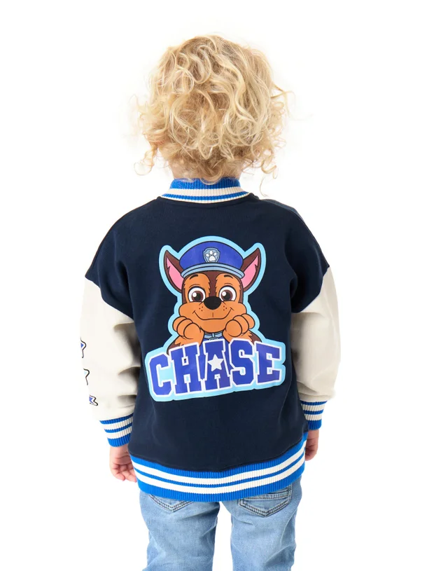 Vanilla Underground Paw Patrol Boys Blue Chase Varsity Jacket (2-7 Years)
