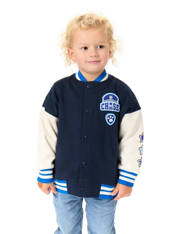 Vanilla Underground Paw Patrol Boys Blue Chase Varsity Jacket (2-7 Years)