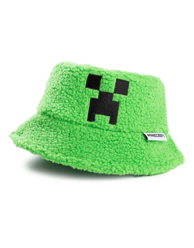Vanilla Underground Minecraft Boys Green Borg Character Bucket Hat (One Size)