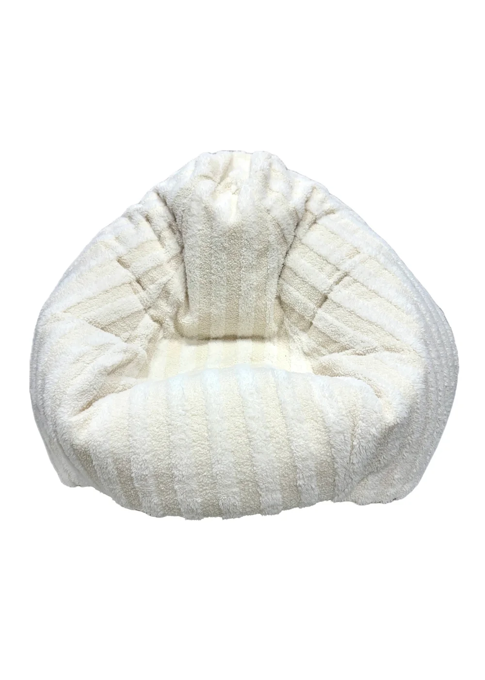 Kaikoo Cream Areya Large Beanbag in textured fabric - One Size Image 6