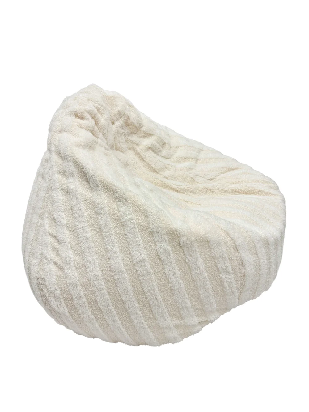 Kaikoo Cream Areya Large Beanbag in textured fabric - One Size Image 2