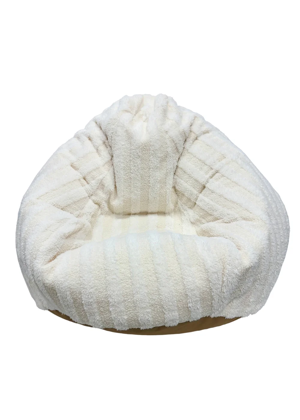 Kaikoo Cream Areya Large Beanbag in textured fabric - One Size Image 5