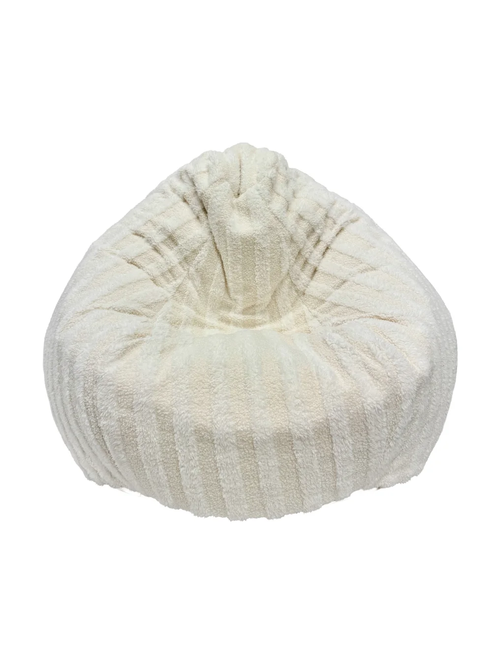 Kaikoo Cream Areya Large Beanbag in textured fabric - One Size Image 1