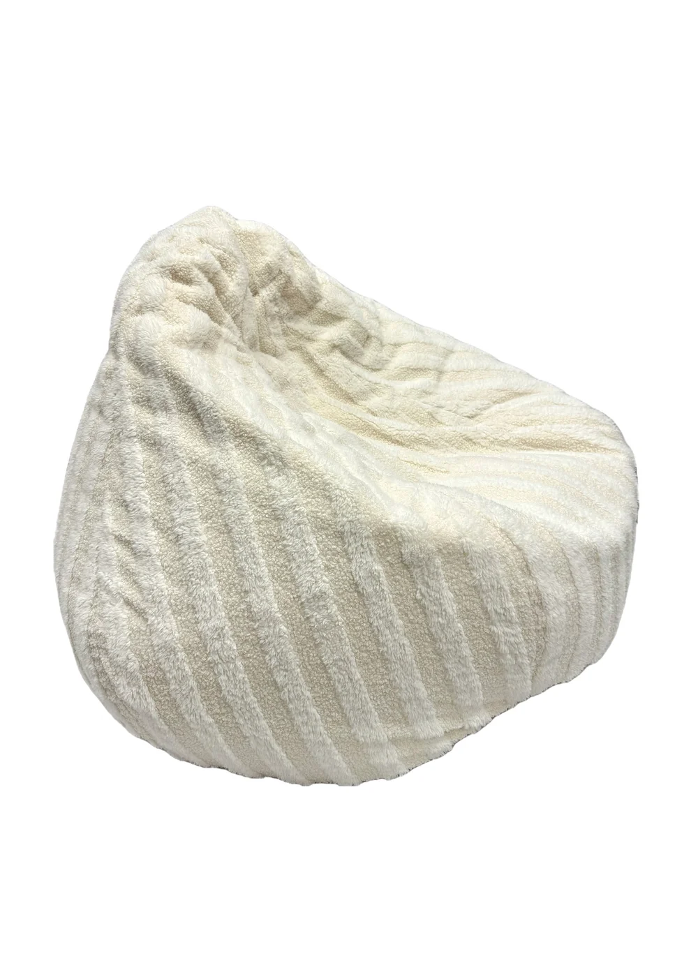 Kaikoo Cream Areya Large Beanbag in textured fabric - One Size Image 4