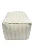 Kaikoo Cream Rectangle Pouffe in Textured Fabric - One Size Image 3
