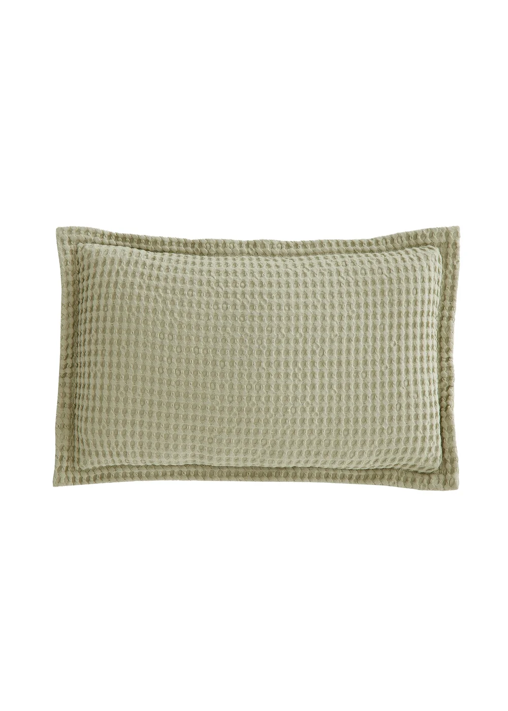 Pineapple Elephant Jaipur Chunky Waffle Cotton 30x50cm Cushion Sage Green - 30 x 50cm Image 1
