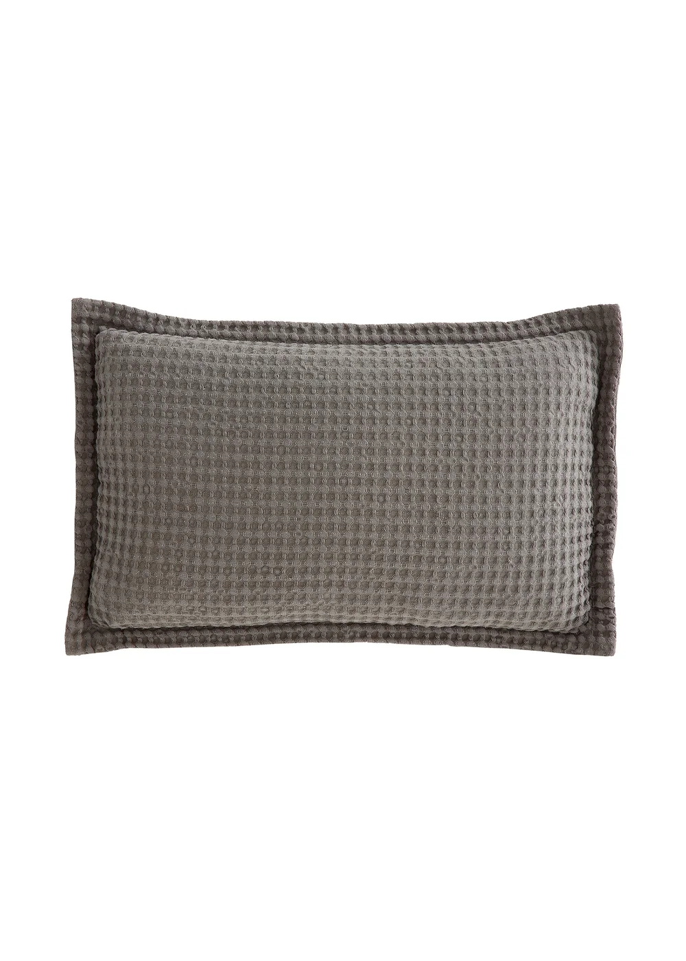 Pineapple Elephant Jaipur Chunky Waffle Cotton 30x50cm Cushion Grey - 30 x 50cm Image 1