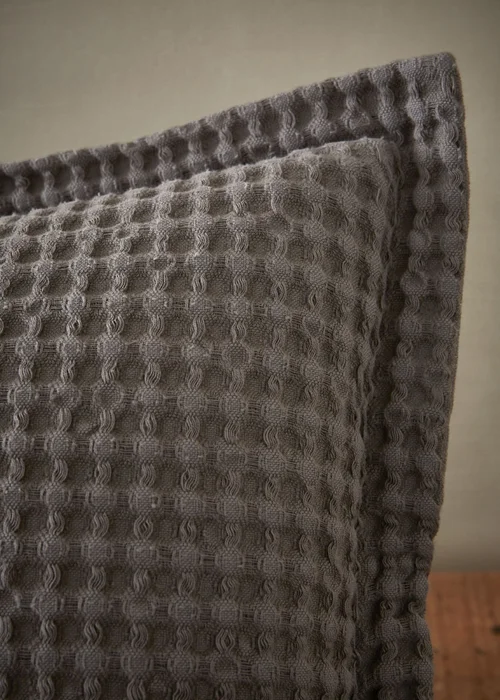 Pineapple Elephant Jaipur Chunky Waffle Cotton 30x50cm Cushion Grey - 30 x 50cm Image 2