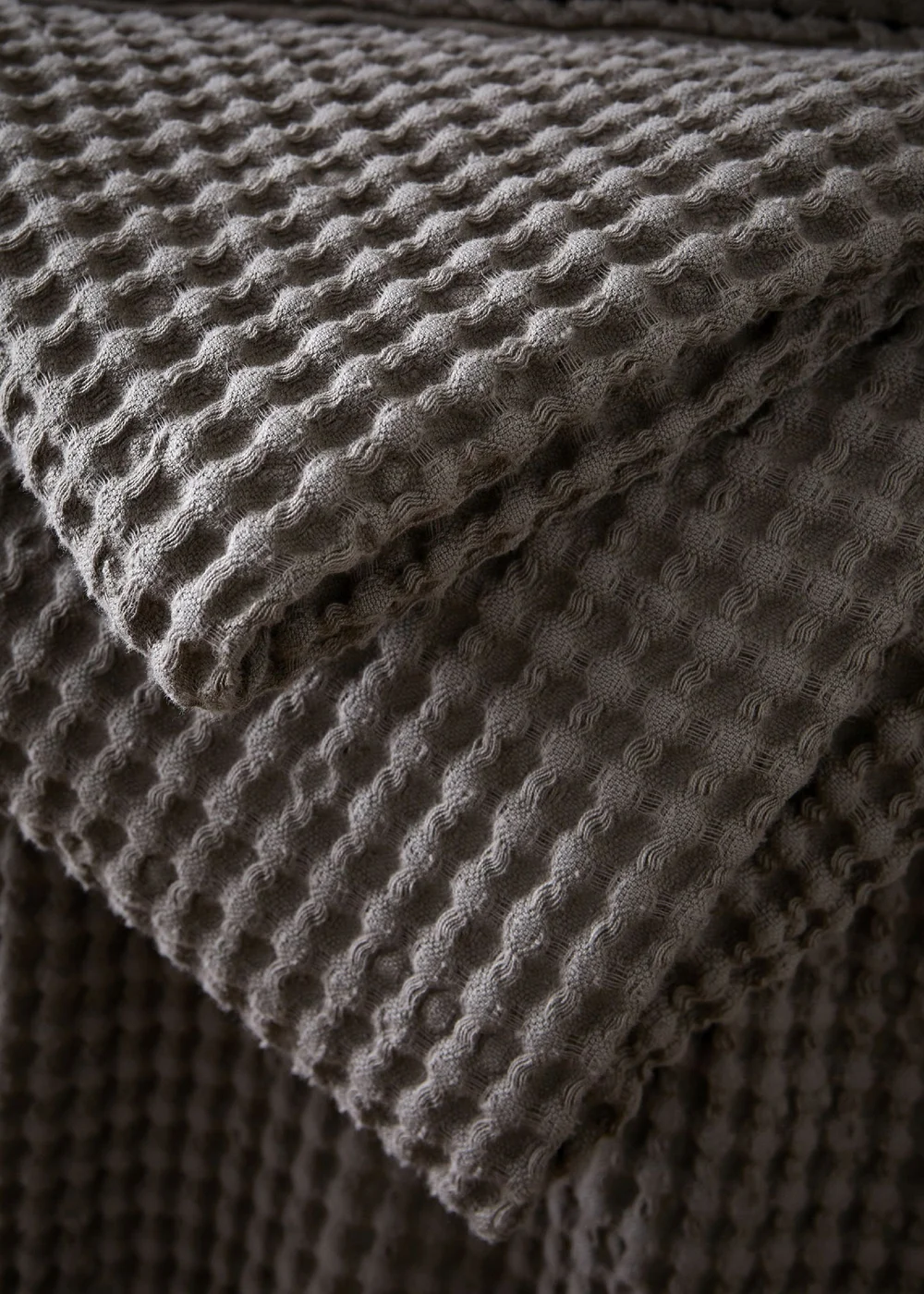 Pineapple Elephant Jaipur Chunky Waffle Cotton 150x200cm Blanket Throw Grey - One Size Image 3