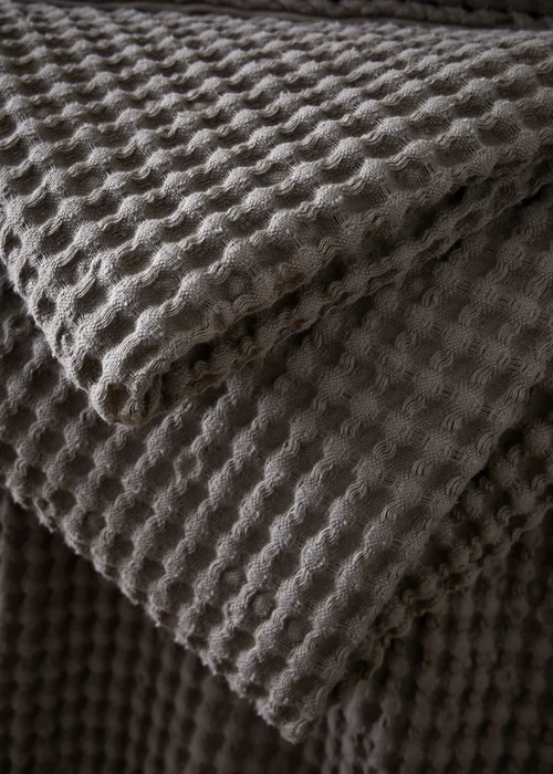 Pineapple Elephant Jaipur Chunky Waffle Cotton 150x200cm Blanket Throw Grey - One Size Image 3