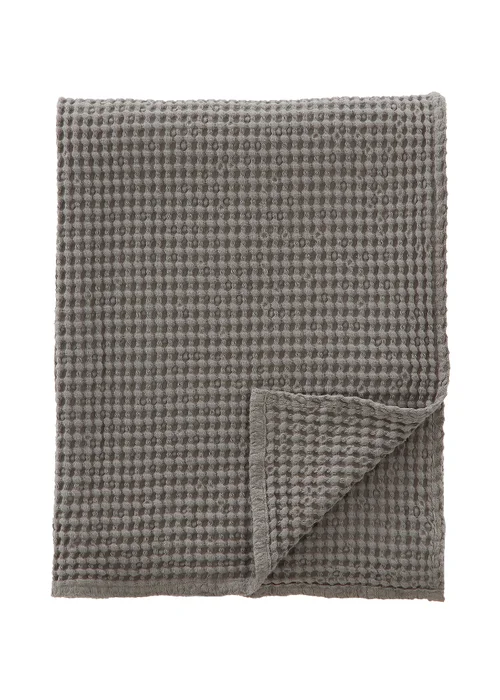 Pineapple Elephant Jaipur Chunky Waffle Cotton 150x200cm Blanket Throw Grey - One Size Image 5