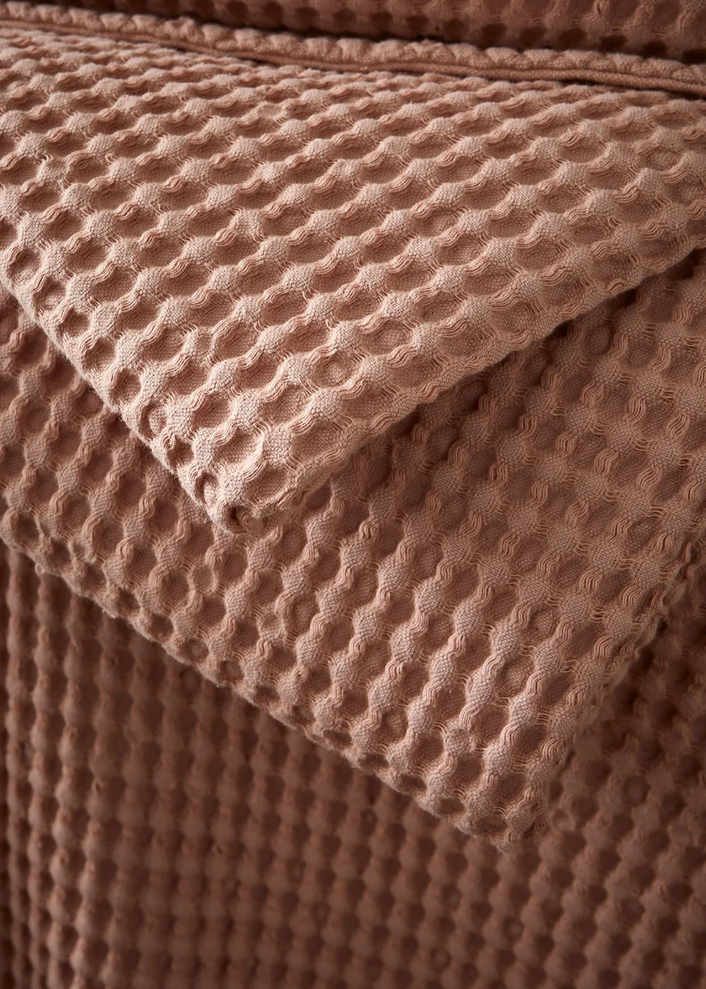 Pineapple Elephant Jaipur Chunky Waffle Cotton 150x200cm Blanket Throw Pink - One Size Image 3