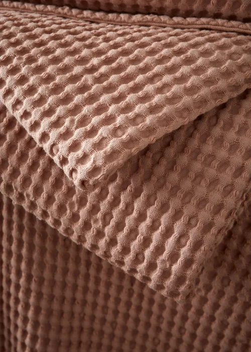 Pineapple Elephant Jaipur Chunky Waffle Cotton 150x200cm Blanket Throw Pink - One Size Image 3