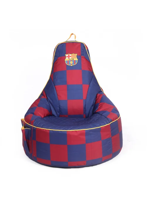 Kaikoo Blue Barca Large Gamer Chair in Iconic Check Print - One Size Image 2