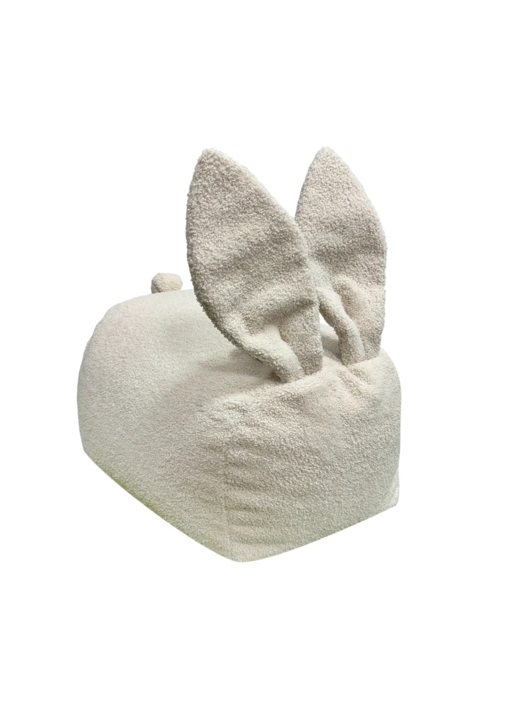 Kaikoo Cream Bunny Seat With Ears in Boucle - One Size Image 5