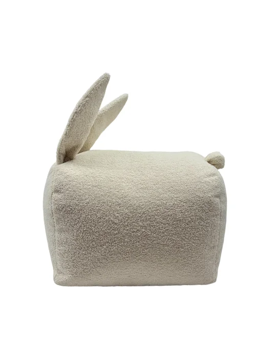 Kaikoo Cream Bunny Seat With Ears in Boucle - One Size Image 3