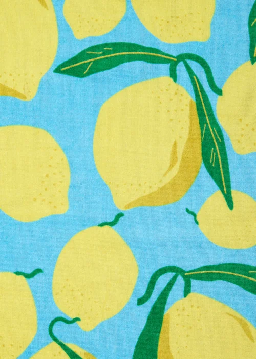 Catherine Lansfield Lemons Cotton Beach Sun Lounger Towel Aqua Blue - One Size Image 3