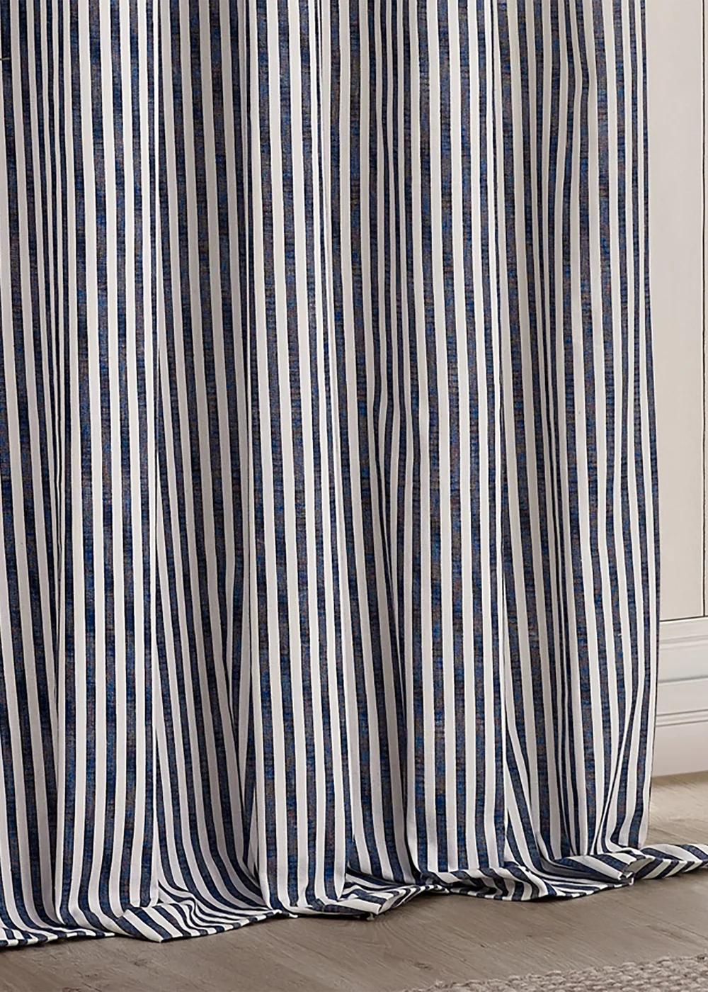 Yard Hebden 100% Cotton Blackout Navy Eyelet Curtain Pair - 90W X 90D (228x228cm Image 5