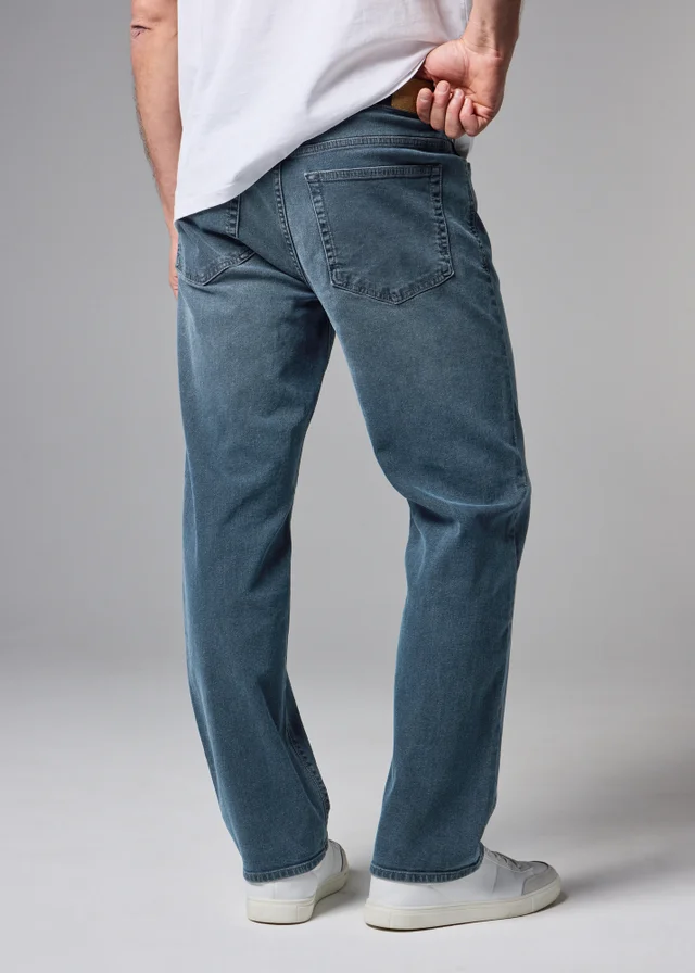 Blue Black Straight Fit Jeans