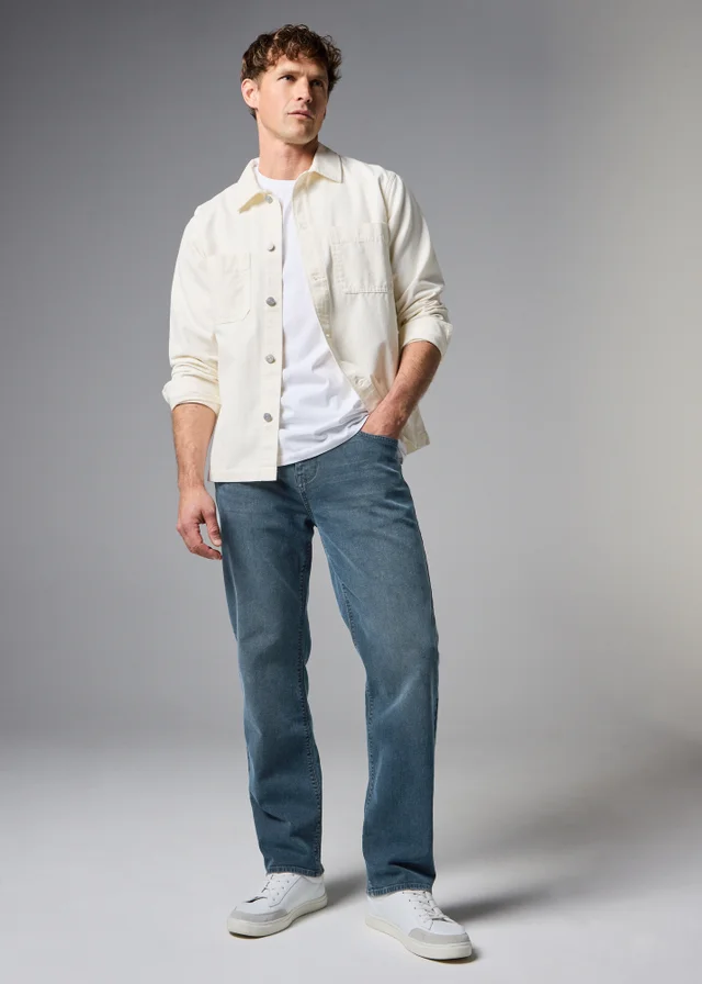 Blue Black Straight Fit Jeans