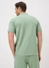Iceberg Green Diamond Textured Co Ord Polo Shirt - M Image 2