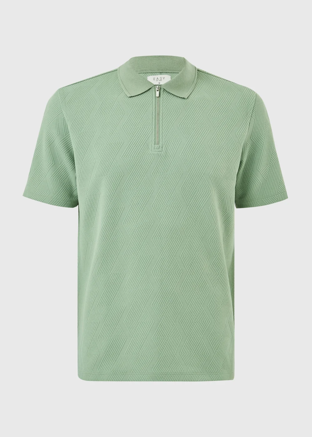 Iceberg Green Diamond Textured Co Ord Polo Shirt - M Image 4