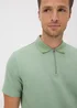 Iceberg Green Diamond Textured Co Ord Polo Shirt - M Image 3