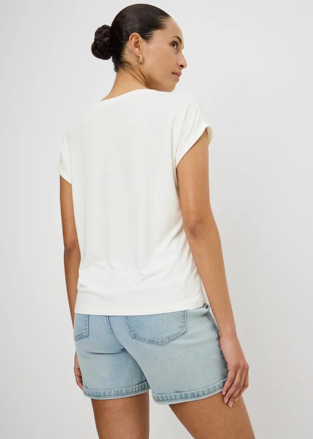 Cream Foil Floral T-Shirt