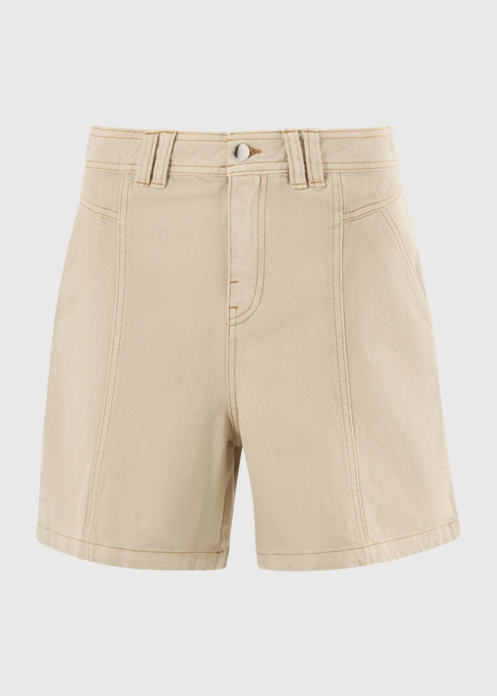 Ecru Denim City Shorts - 8 Image 4