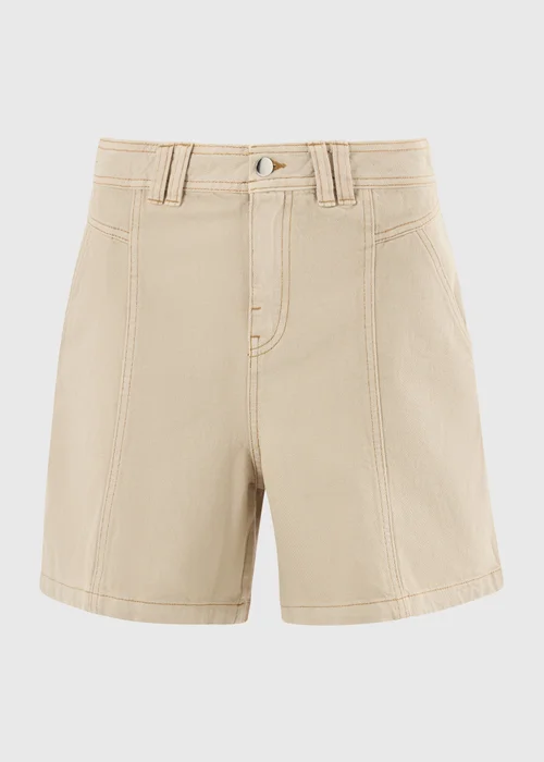 Ecru Denim City Shorts - 8 Image 4