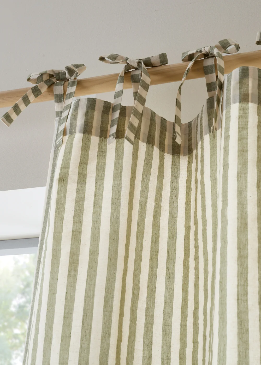 Pineapple Elephant Zanzibar Woven Stripe Voile Curtain Panel Green - 55W X 72D (140x182cm) Image 3