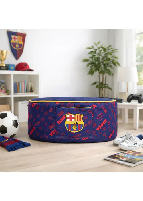 Kaikoo Blue Barca Print Drum with Quilted Top and Pocket - One Size Image 1