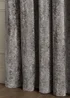 Paoletti Lustre Velvet Room Darkening Pewter Eyelet Curtain Pair - 46W X 54D (117x137cm Image 5