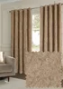 Paoletti Lustre Velvet Room Darkening Champagne Eyelet Curtain Pair - 46W X 54D (117x137cm Image 1