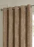Paoletti Lustre Velvet Room Darkening Champagne Eyelet Curtain Pair - 46W X 54D (117x137cm Image 3
