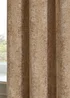 Paoletti Lustre Velvet Room Darkening Champagne Eyelet Curtain Pair - 46W X 54D (117x137cm Image 4