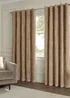 Paoletti Lustre Velvet Room Darkening Champagne Eyelet Curtain Pair - 46W X 54D (117x137cm Image 2