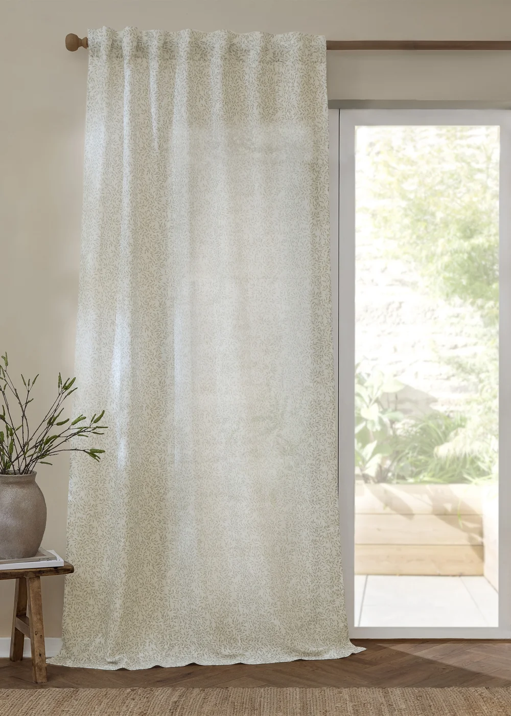 Yard Perrie Leaf Sheer Natural Woven Panel - S Image 2