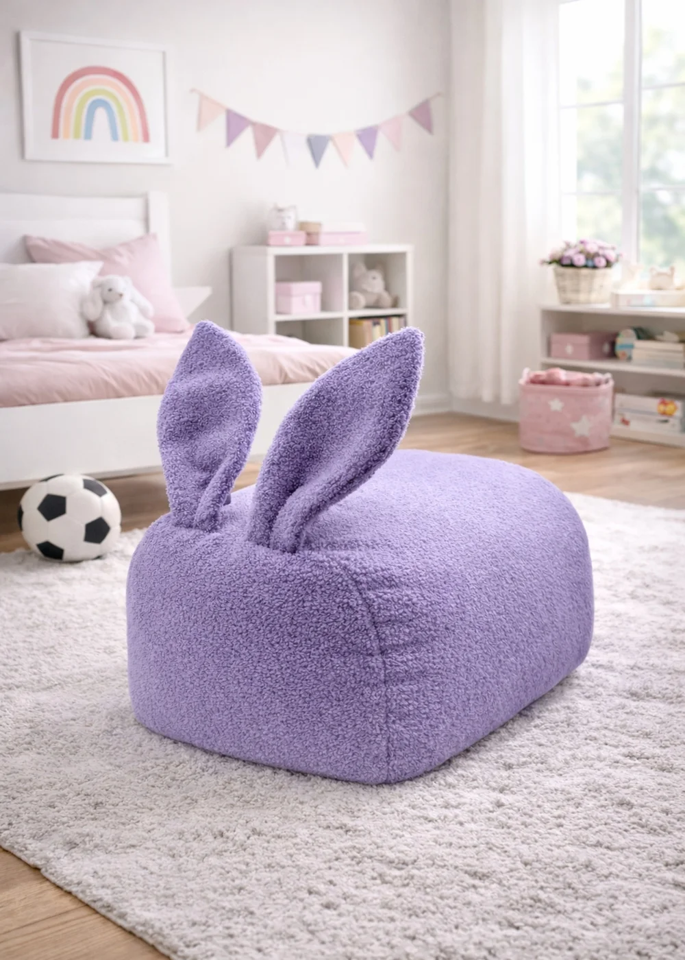 Kaikoo Lilac Bunny Seat in Boucle - One Size Image 1