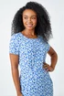 Roman Blue Ditsy Floral Pocket Stretch Dress - 12 Image 4