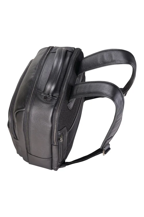 Infinity Leather Black Capri Vintage Travel Backpack - One Size Image 3