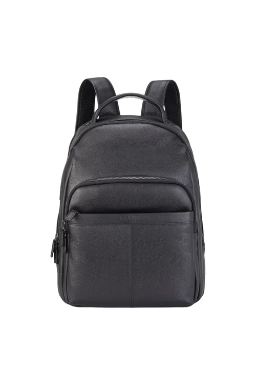 Infinity Leather Black Capri Vintage Travel Backpack - One Size Image 1