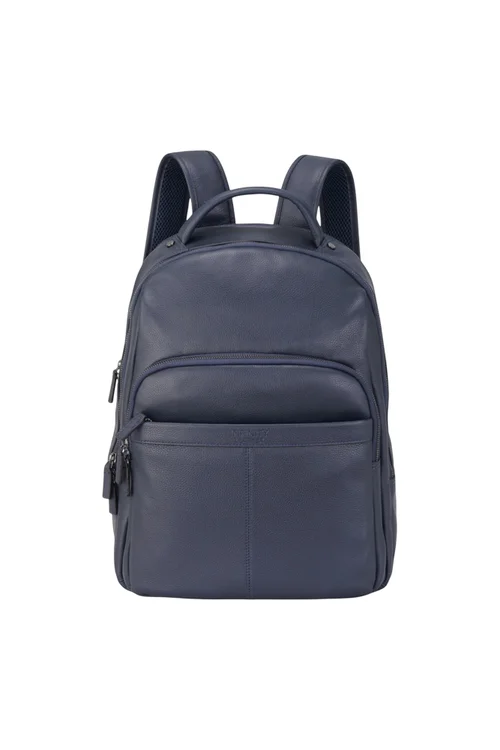 Infinity Leather Navy Capri Vintage Travel Backpack - One Size Image 1