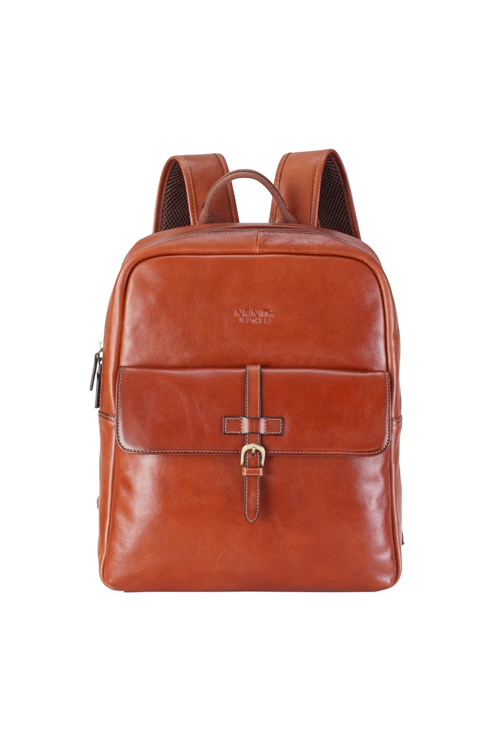 Infinity Leather Tan Cove Vintage Laptop Backpack - One Size Image 1