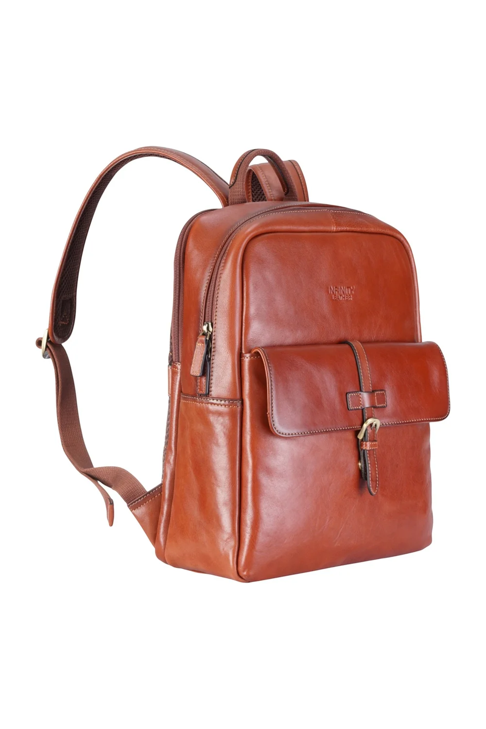Infinity Leather Tan Cove Vintage Laptop Backpack - One Size Image 2