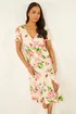 Roman Ivory Petite Floral Print Button Dress - 14 Image 1