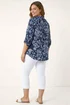 Roman Navy Curve Puff Print Stretch Shirt - 20 Image 4