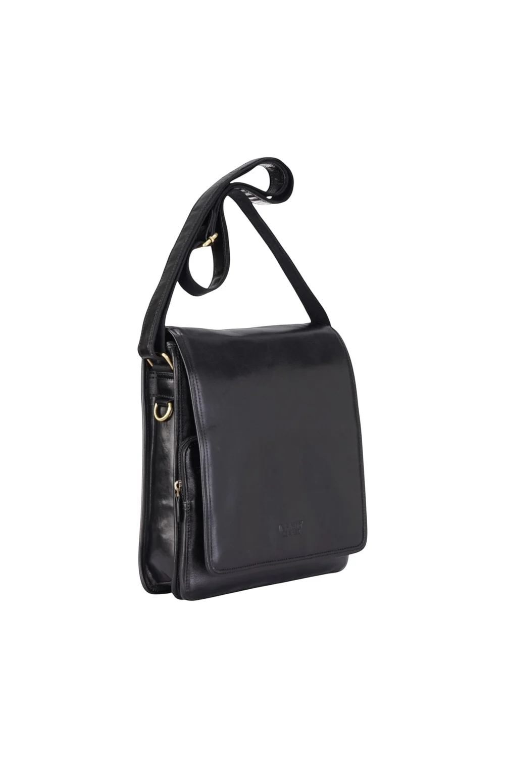 Infinity Leather Black Ranger Vintage Messenger Shoulder Bag - One Size Image 2